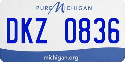 MI license plate DKZ0836
