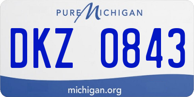 MI license plate DKZ0843