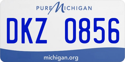MI license plate DKZ0856
