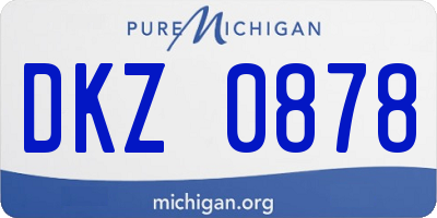 MI license plate DKZ0878