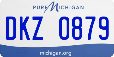 MI license plate DKZ0879