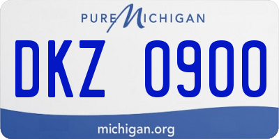 MI license plate DKZ0900