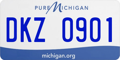 MI license plate DKZ0901