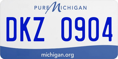 MI license plate DKZ0904