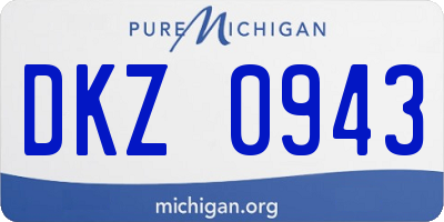 MI license plate DKZ0943