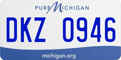 MI license plate DKZ0946