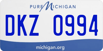 MI license plate DKZ0994