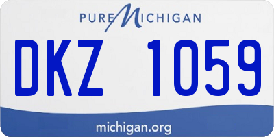 MI license plate DKZ1059