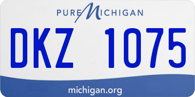 MI license plate DKZ1075