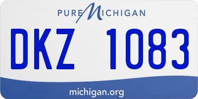 MI license plate DKZ1083