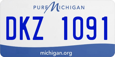 MI license plate DKZ1091