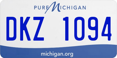 MI license plate DKZ1094