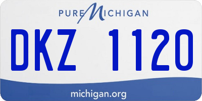 MI license plate DKZ1120
