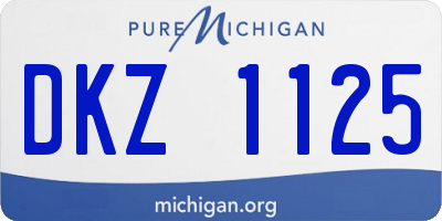 MI license plate DKZ1125