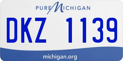 MI license plate DKZ1139