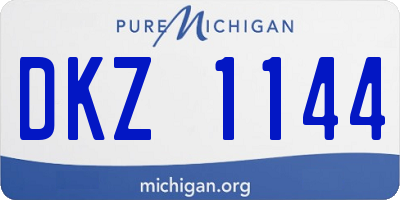 MI license plate DKZ1144