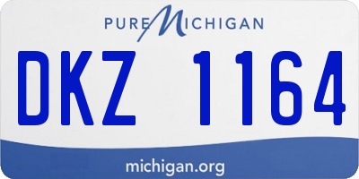 MI license plate DKZ1164
