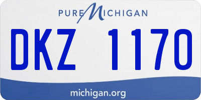 MI license plate DKZ1170