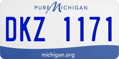 MI license plate DKZ1171