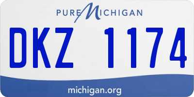 MI license plate DKZ1174