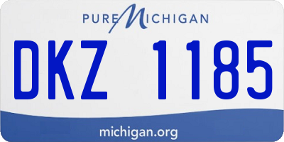 MI license plate DKZ1185