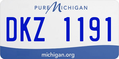 MI license plate DKZ1191