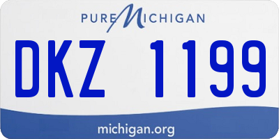 MI license plate DKZ1199