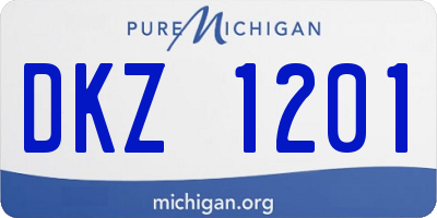 MI license plate DKZ1201