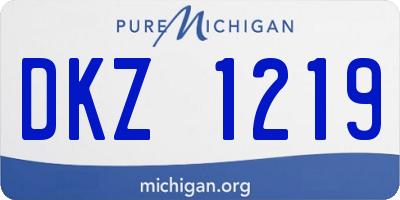 MI license plate DKZ1219