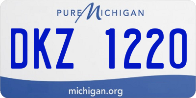 MI license plate DKZ1220