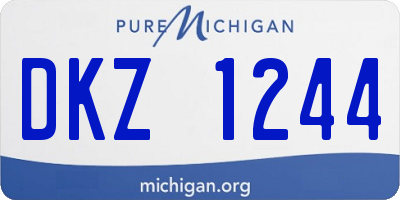 MI license plate DKZ1244