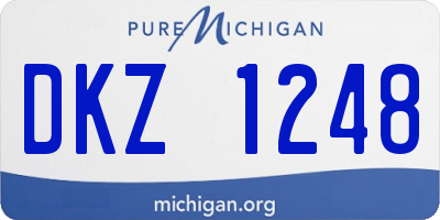 MI license plate DKZ1248