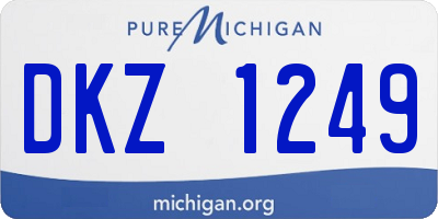 MI license plate DKZ1249