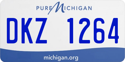 MI license plate DKZ1264