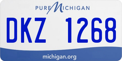 MI license plate DKZ1268