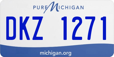 MI license plate DKZ1271
