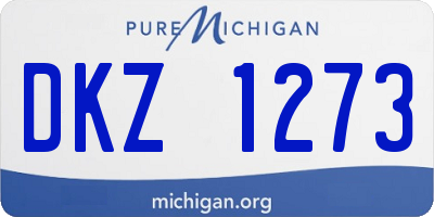 MI license plate DKZ1273