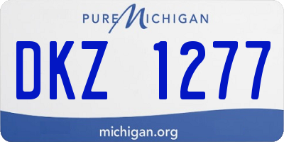 MI license plate DKZ1277