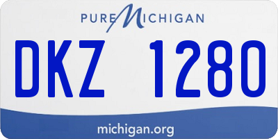 MI license plate DKZ1280