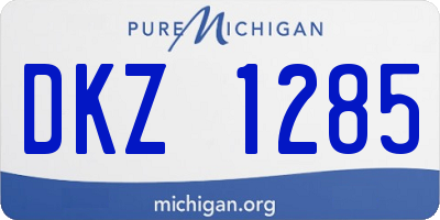 MI license plate DKZ1285