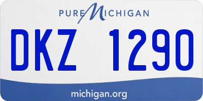 MI license plate DKZ1290