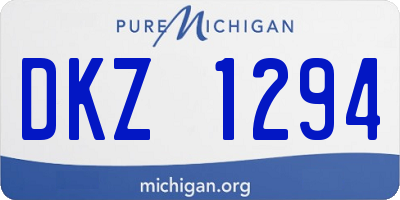 MI license plate DKZ1294
