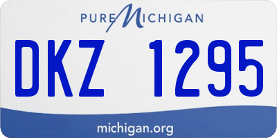 MI license plate DKZ1295