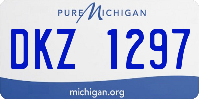 MI license plate DKZ1297