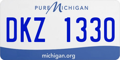 MI license plate DKZ1330