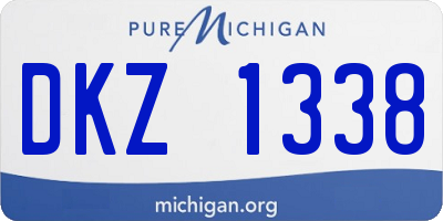 MI license plate DKZ1338