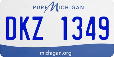 MI license plate DKZ1349