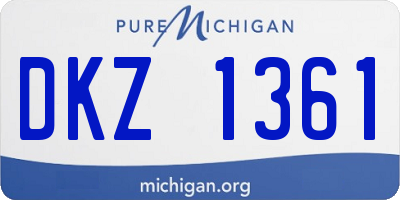 MI license plate DKZ1361