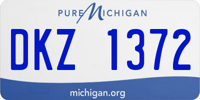 MI license plate DKZ1372