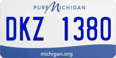 MI license plate DKZ1380
